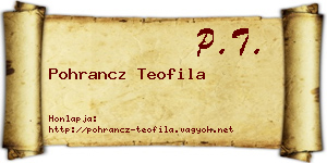 Pohrancz Teofila névjegykártya
